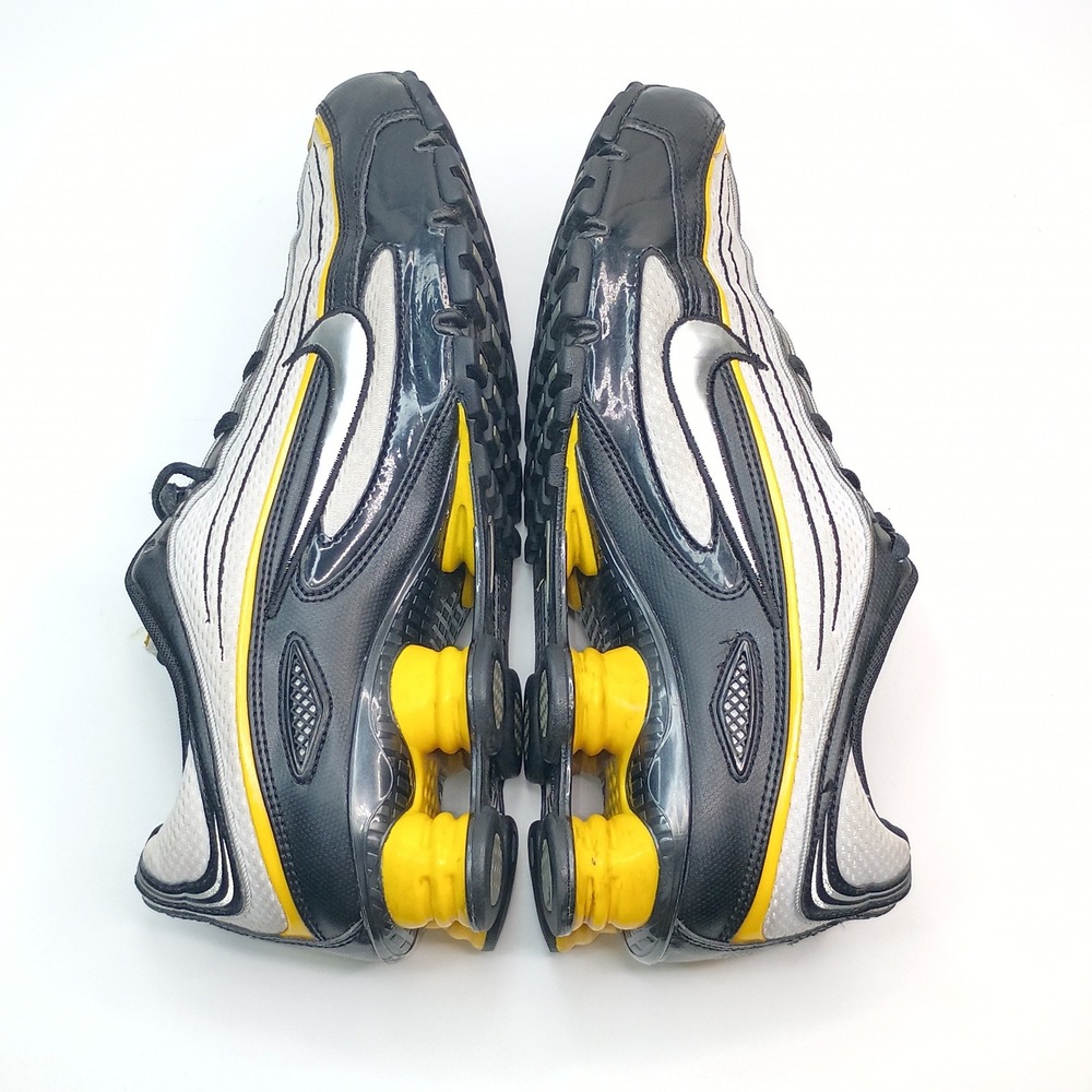 Nike Shox Livestrong Mens Running Shoes Black White Yellow 350623-101 Size 10 - Picture 6 of 10
